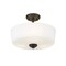 Z-Lite Arlington 3 Light Semi Flush Mount, Bronze & Matte Opal 220SF3 - alternate 4